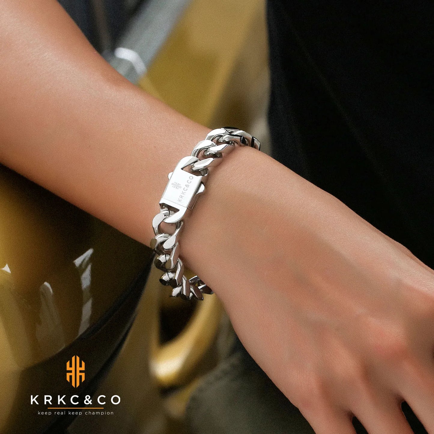 14mm 18K Gold Plated Cuban Chain Necklace for Men