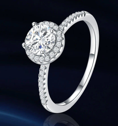 Moissanite Ring - 925 Sterling Silver