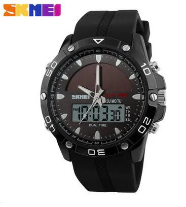 SKMEI SK1064 Solar Analog-Digital Sports Watch with Dual Time Zones