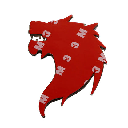 Wolf 3D Metal Car Emblem - 7.5x5cm Stainless Steel Badge Sticker