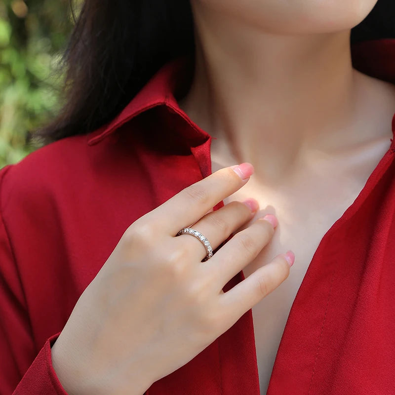 Moissanite Ring - 925 Sterling Silver