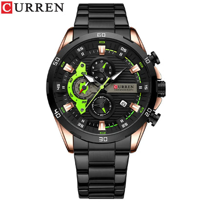 CURREN Men’s Stainless Steel Quartz Chronograph Watch, Model 8402