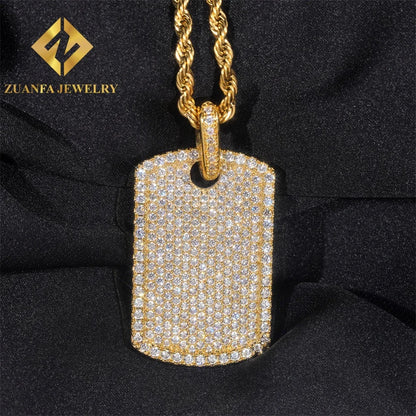 925 Sterling Silver Iced Out Moissanite Hip Hop Pendant