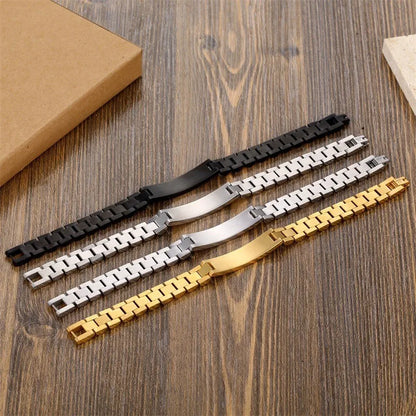 Custom Name Stainless Steel Necklace & Watch Chain Set