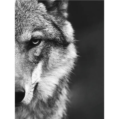 Wolf Head Canvas Wall Art - Waterproof Unframed Nordic Poster