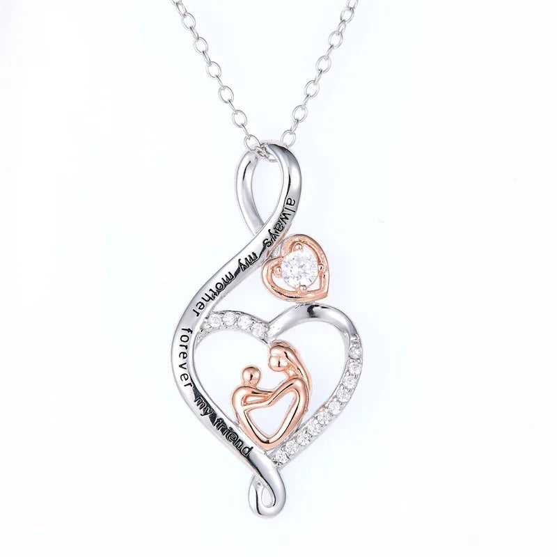 Personalized Initial Heart Necklace - 925 Sterling Silver