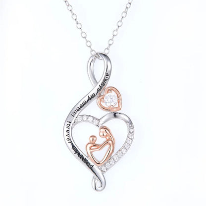 Personalized Initial Heart Necklace - 925 Sterling Silver