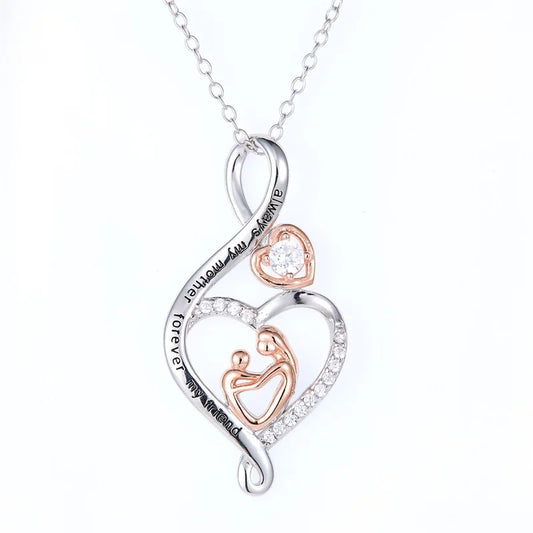 Personalized Initial Heart Necklace - 925 Sterling Silver