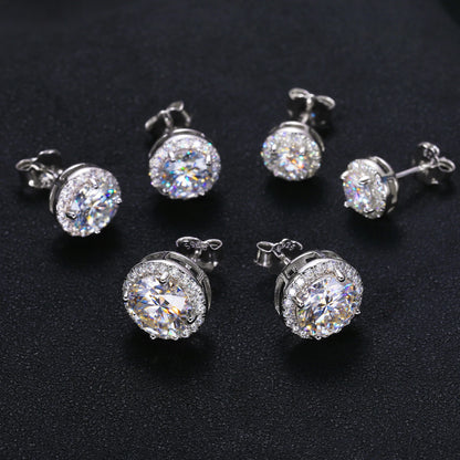Moissanite Stud Earrings - 925 Sterling Silver Valentine's Day Gift