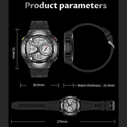 SENBONO KC82 GPS Smart Watch – 1.45" OLED, IP68, 650mAh, Compass & Altimeter