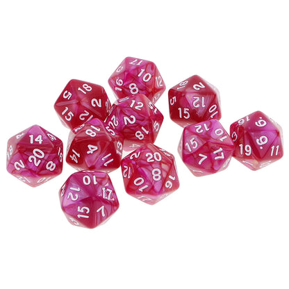 Sharp-Edge Resin Liquid-Core Dice Set for D&D and RPG Games