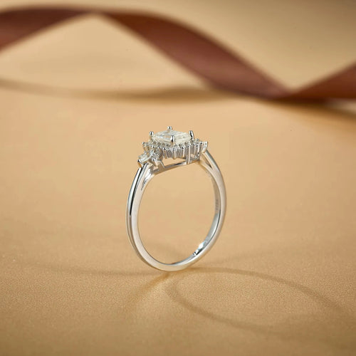 Moissanite Ring - 925 Sterling Silver Luxury Design