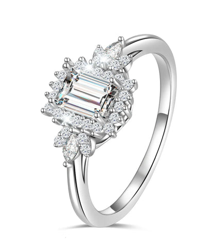 Moissanite Ring - 925 Sterling Silver Luxury Design