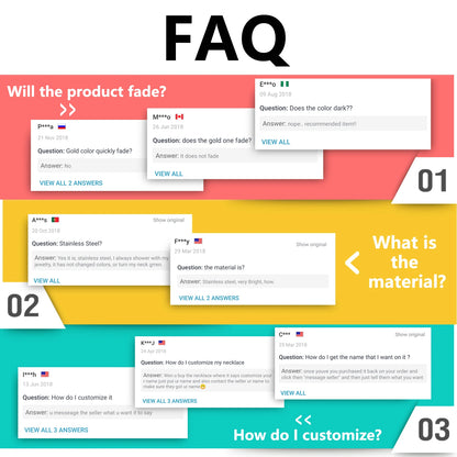 Eternal Rose Box with Custom Heart Name Necklace