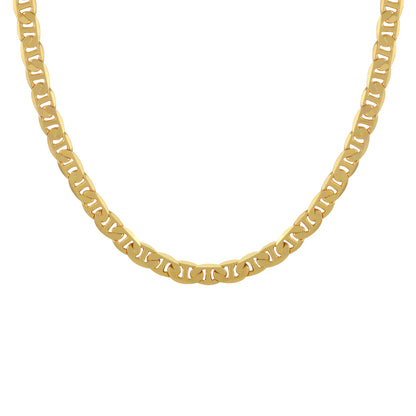 18K Gold Plated Link Chain Necklace - Brass