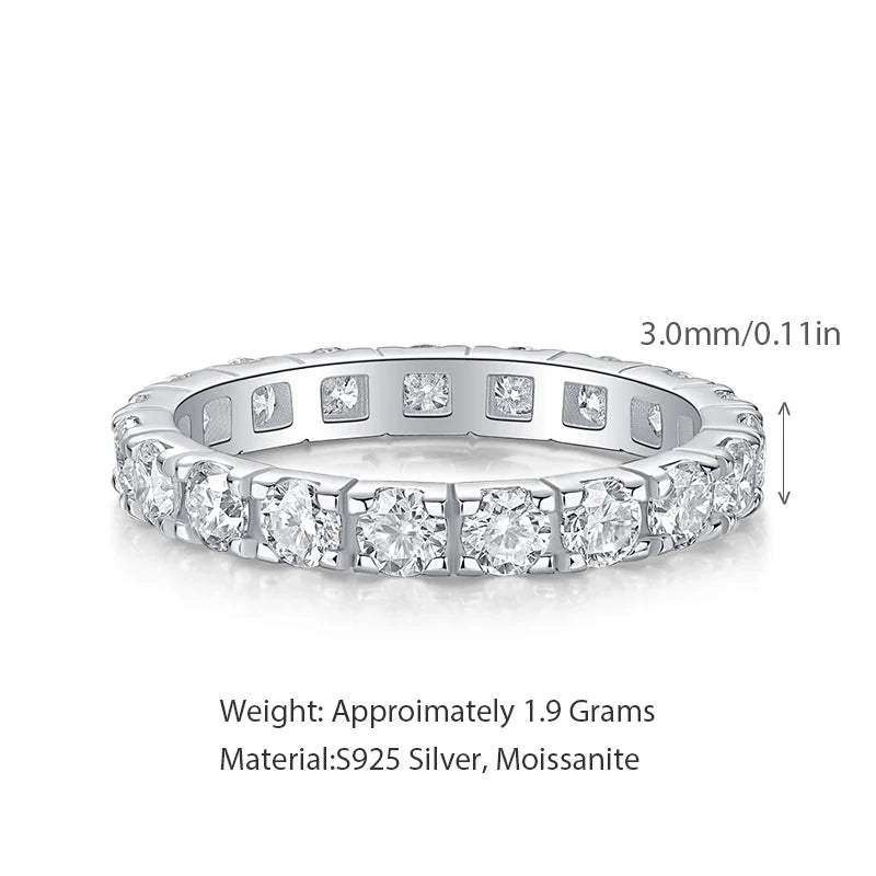Moissanite Ring - 925 Sterling Silver