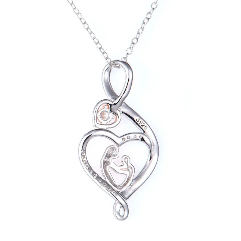 Personalized Initial Heart Necklace - 925 Sterling Silver