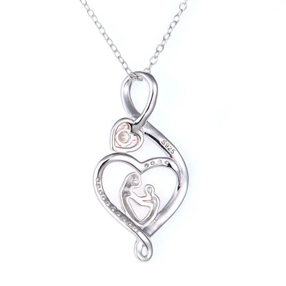 Personalized Initial Heart Necklace - 925 Sterling Silver