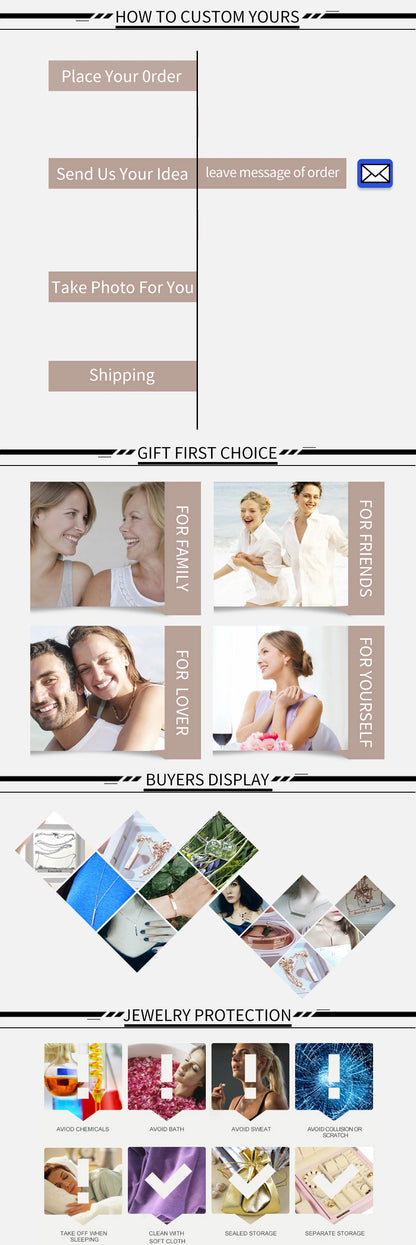 Eternal Rose Box with Custom Heart Name Necklace