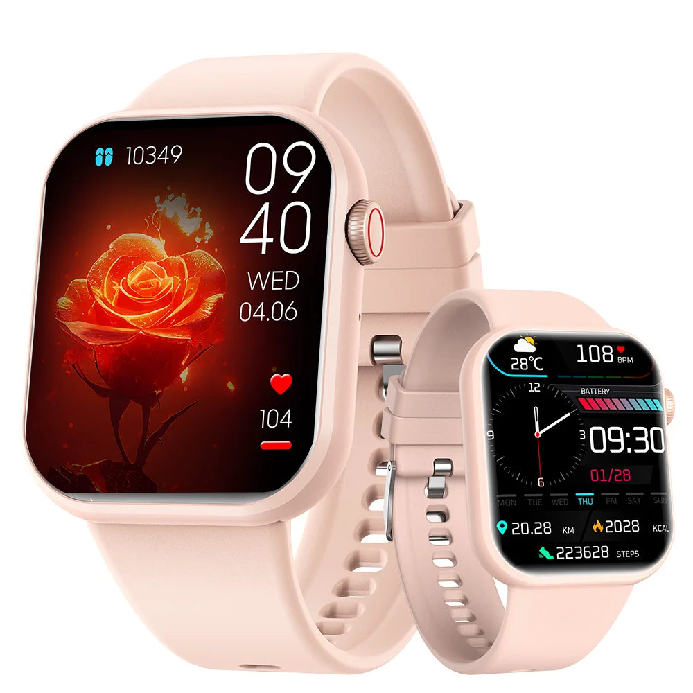 SENBONO Life3 Smartwatch - 1.83" Square, Bluetooth Call