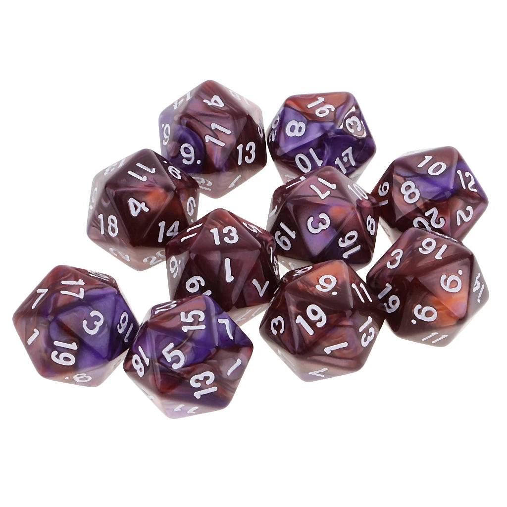 Sharp-Edge Resin Liquid-Core Dice Set for D&D and RPG Games