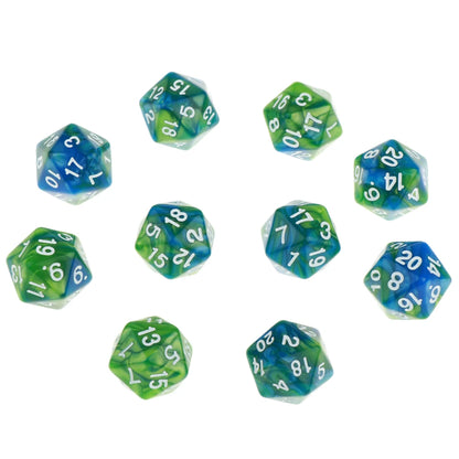 Sharp-Edge Resin Liquid-Core Dice Set for D&D and RPG Games