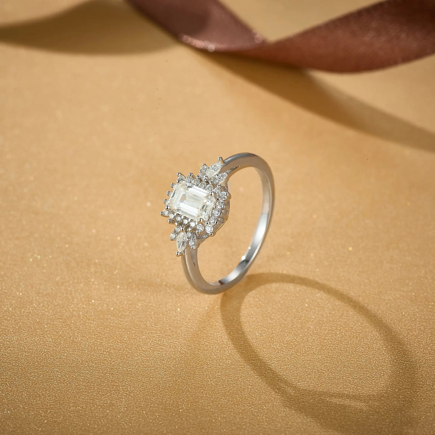 Moissanite Ring - 925 Sterling Silver Luxury Design