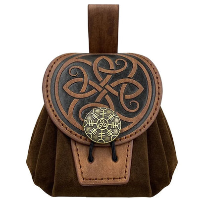 Steampunk Leather Belt Bag - Medieval Coin Purse