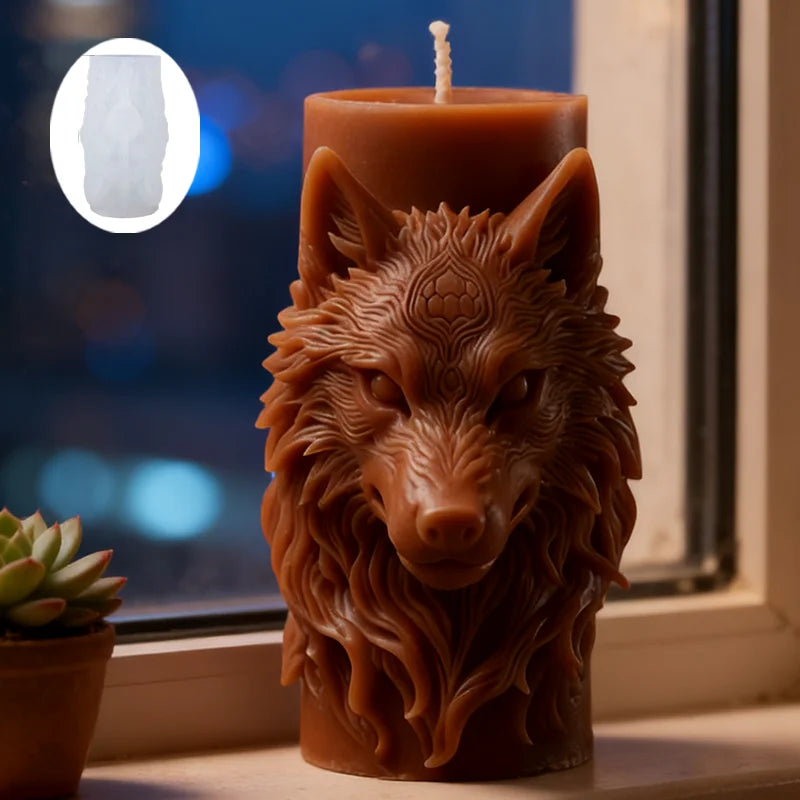 Wolf Head Silicone Mold - 11.3cm Candle Resin Soap Craft