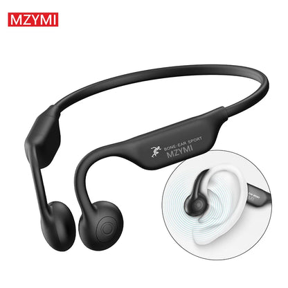Bone Conduction Neckband Headphones - Bluetooth 5.3, IP56 Waterproof, 15H Battery