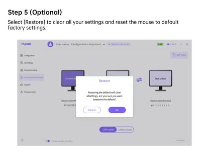 Rapoo MT760 Wireless Mouse - Multi-Device, 4000 DPI, Rechargeable, Bluetooth & 2.4GHz