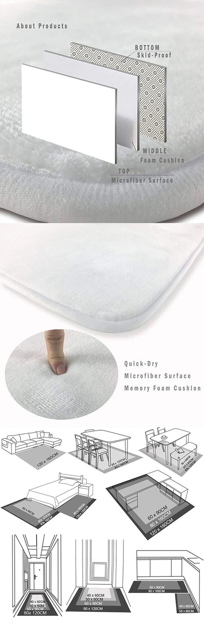 Wolf Pattern Carpet - Polyester Non-Slip Door Mat Rug