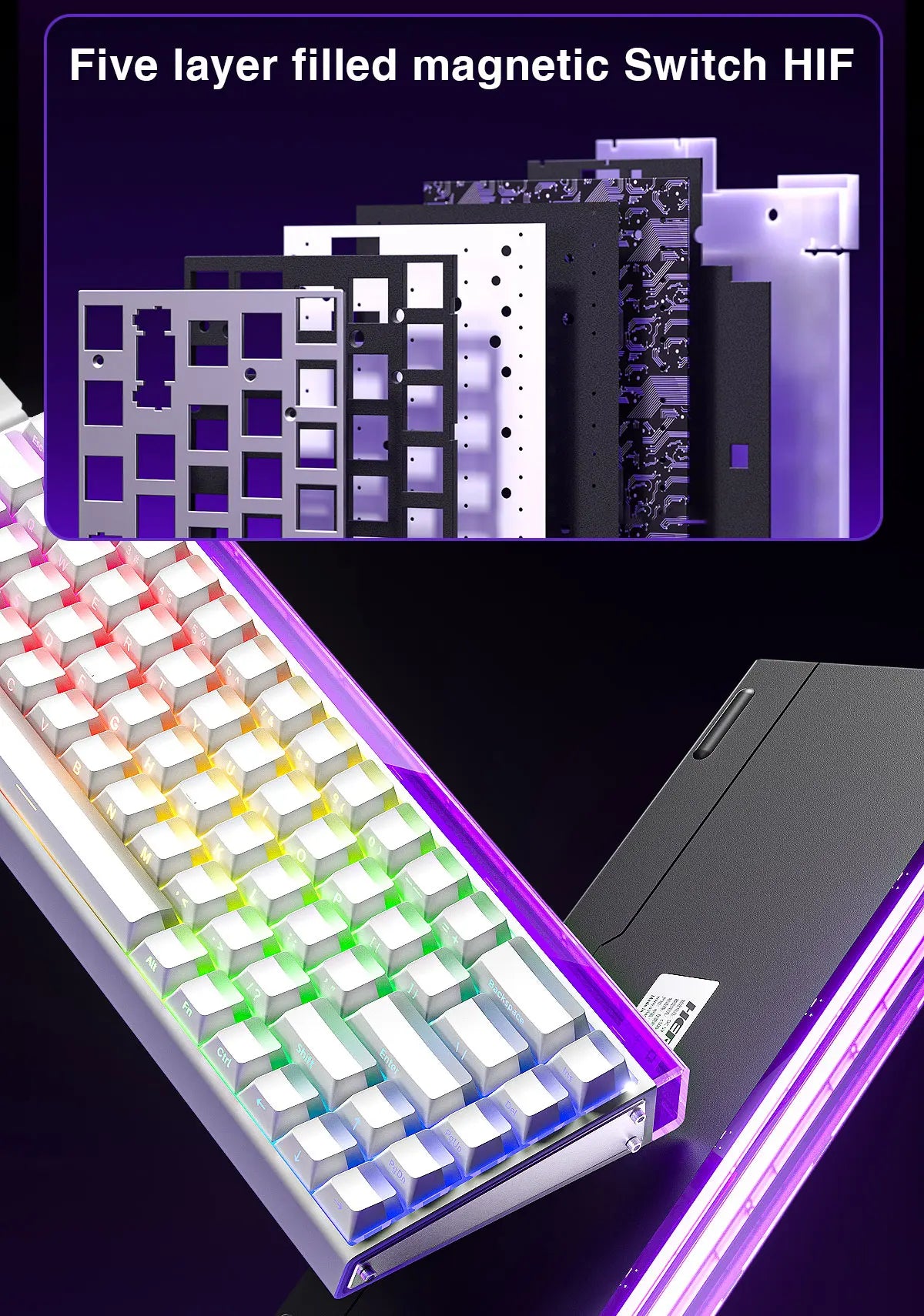 AULA HERO 68HE Magnetic Switch Keyboard - Rapid Trigger, 8K, Hot-Swap, RGB