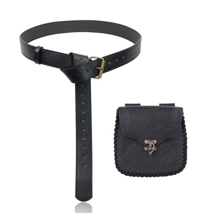 Medieval Viking Belt Bag and Costume Accessory Set