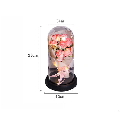 Eternal Rose Glass Dome with LED – Romantic Flower Gift, 6 Colors
