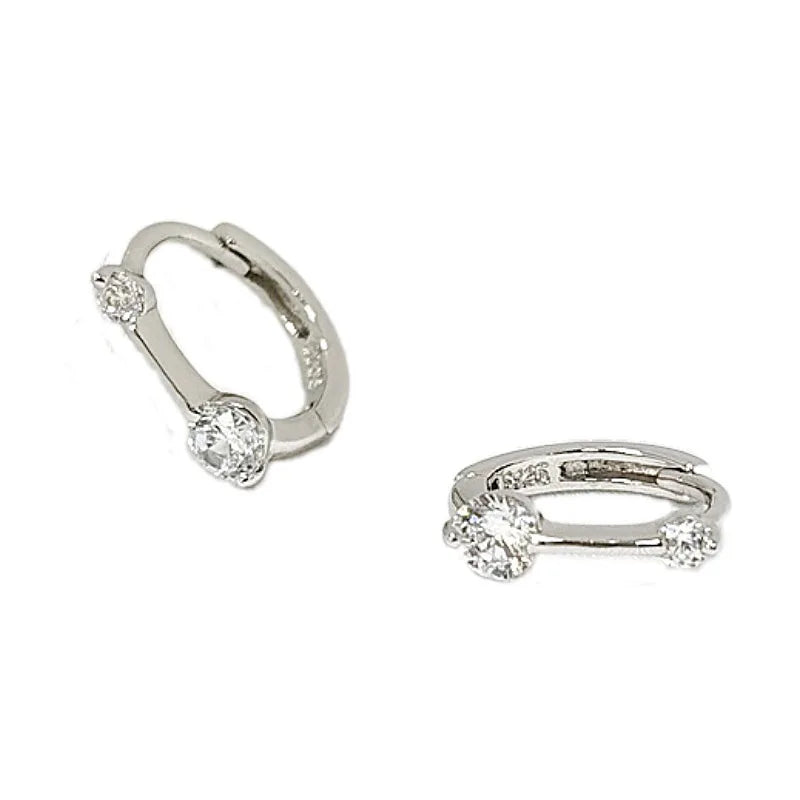 925 Sterling Silver Earrings - Petite Simple Elegant Design