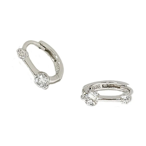 925 Sterling Silver Earrings - Petite Simple Elegant Design
