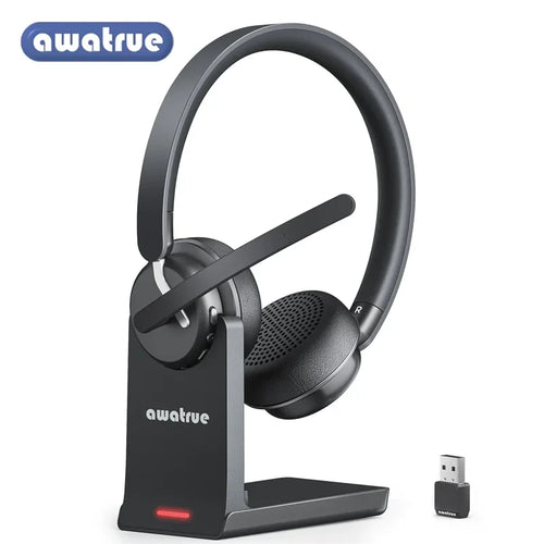 Wireless Bluetooth Headset - AI Noise Cancelling, 30H Battery, Dual Connection