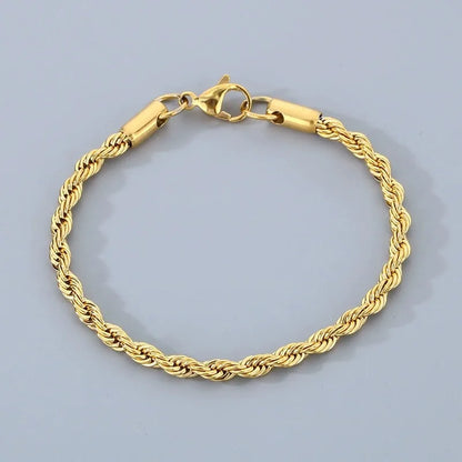 18K Gold Plated Sterling Silver Chain Bracelet