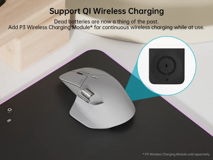 Rapoo MT760 Wireless Mouse - Multi-Device, 4000 DPI, Rechargeable, Bluetooth & 2.4GHz