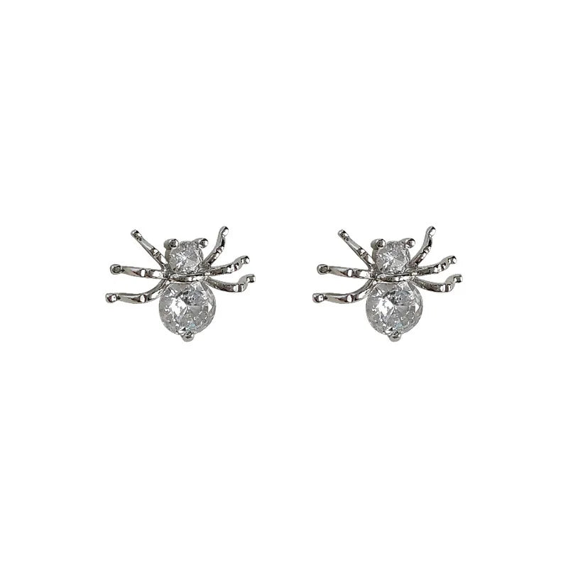 Spider Zircon Stud Earrings