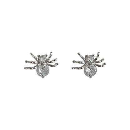 Spider Zircon Stud Earrings