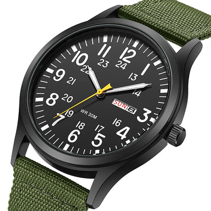 TPW K7101 Field Watch with Nylon Strap and Luminous Hands