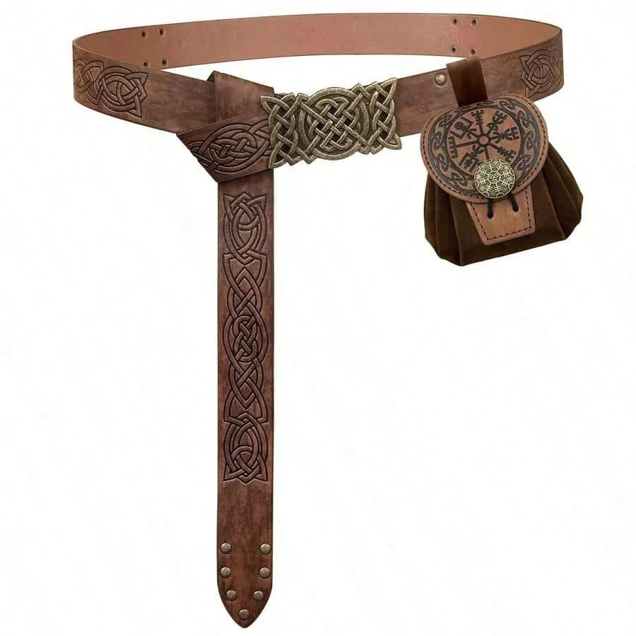 Steampunk Leather Belt Bag - Medieval Coin Purse