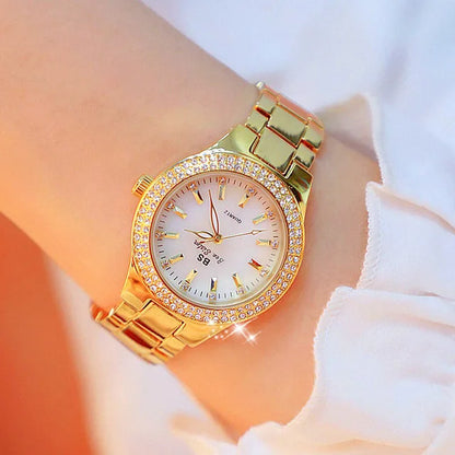 Women’s Stainless Steel Quartz Watch, Gold and Silver Options