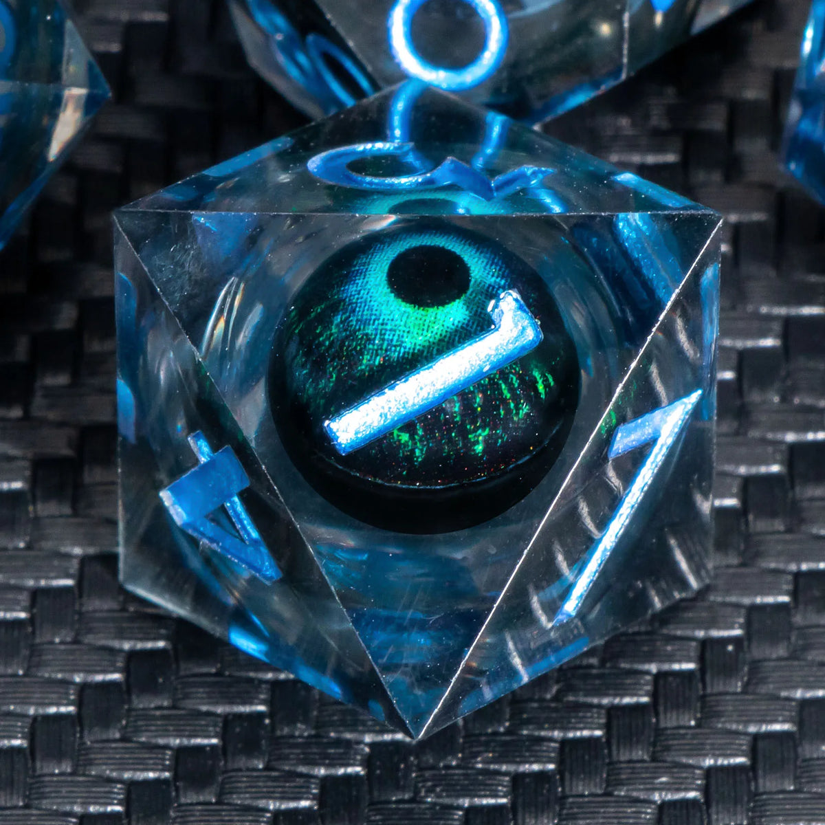 Sharp-Edge Resin Liquid-Core Dice Set for D&D and RPG Games