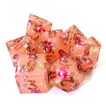 7-Piece Sharp Edge Resin DnD Dice Set – RPG Polyhedral