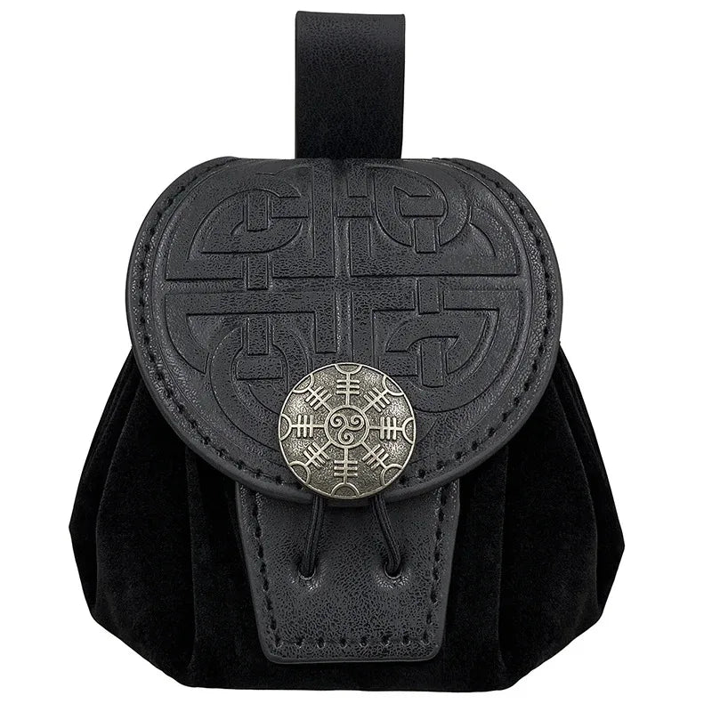 Steampunk Leather Belt Bag - Medieval Coin Purse