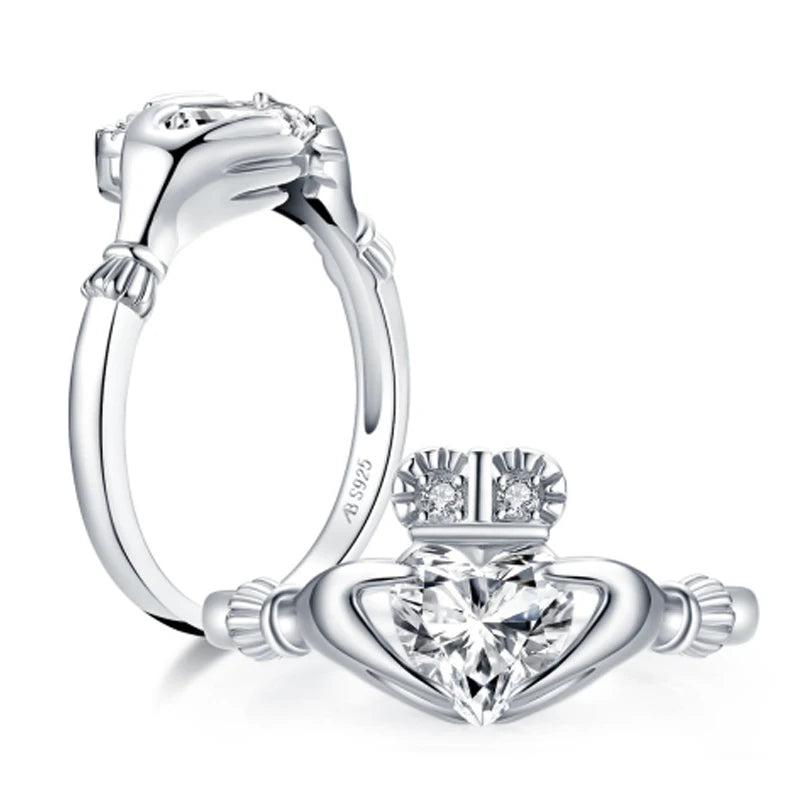 Moissanite Engagement Ring - 925 Sterling Silver