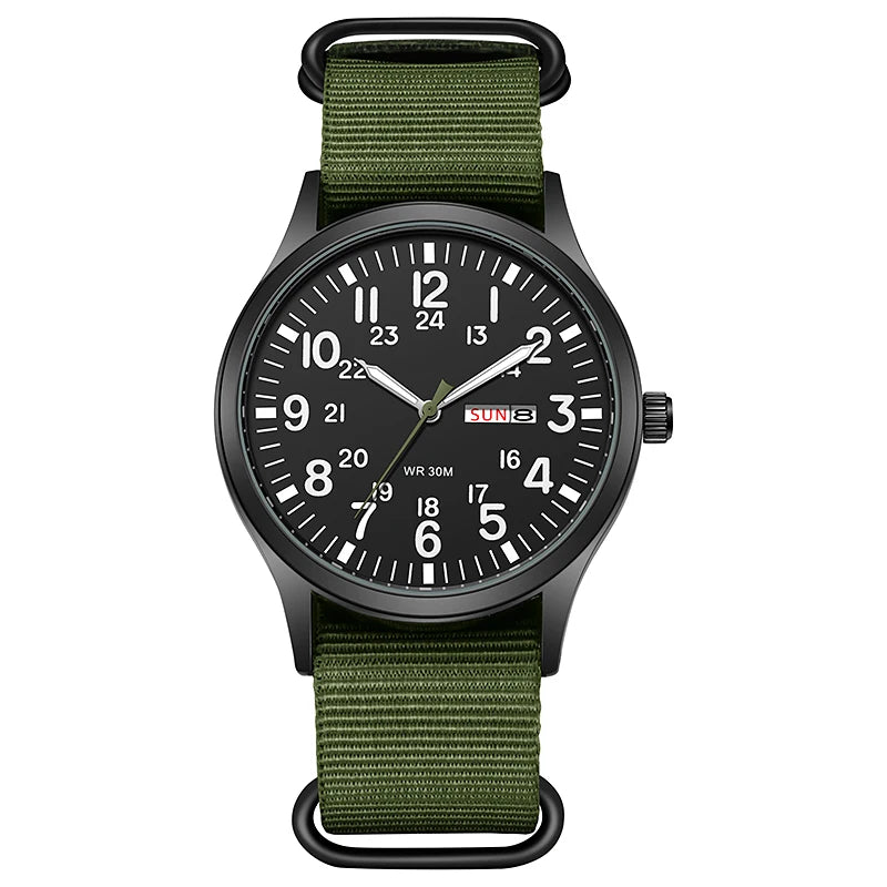 TPW K7101 Field Watch with Nylon Strap and Luminous Hands